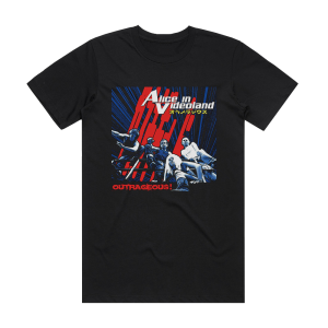Alice in Videoland Outrageous Album Cover T-Shirt Black