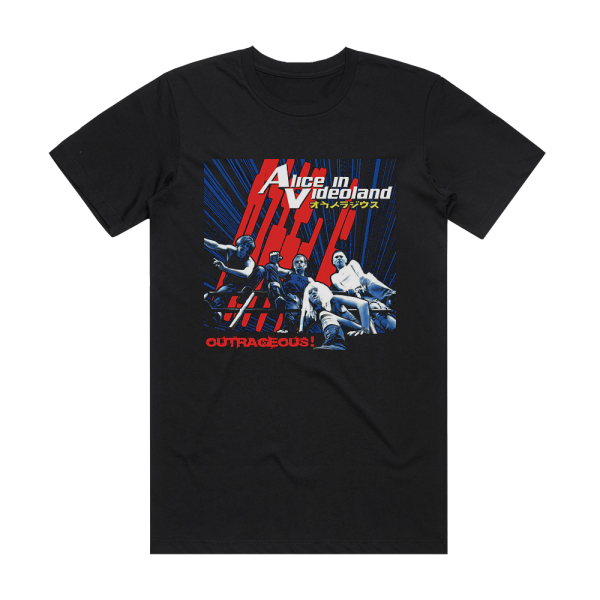 Alice in Videoland Outrageous Album Cover T-Shirt Black