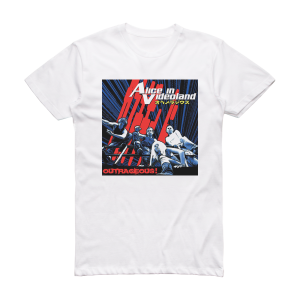 Alice in Videoland Outrageous Album Cover T-Shirt White