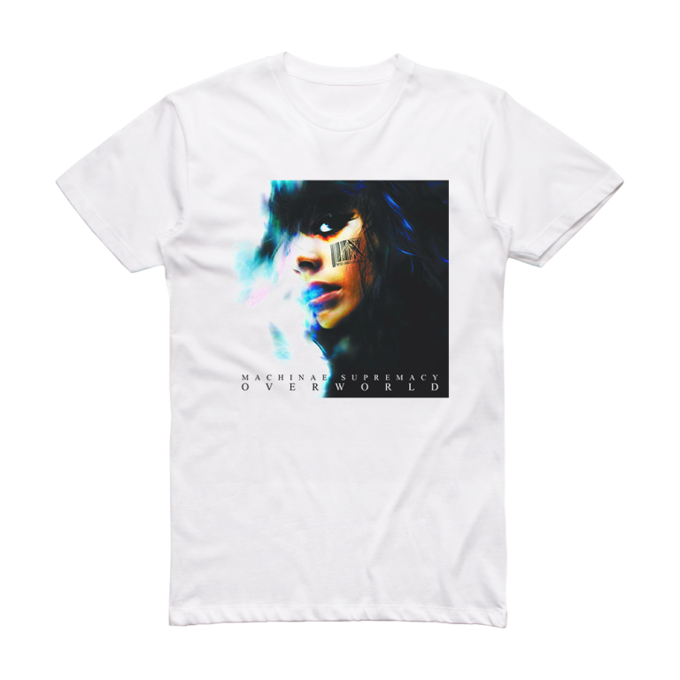 Machinae Supremacy Overworld Album Cover TShirt White ALBUM COVER T