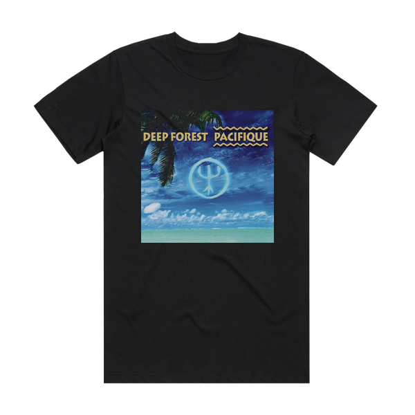 Deep Forest Pacifique Album Cover T-Shirt Black