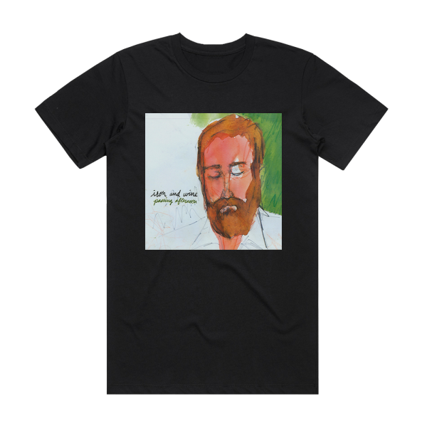 Iron and Wine Passing Afternoon Album Cover T-Shirt Black