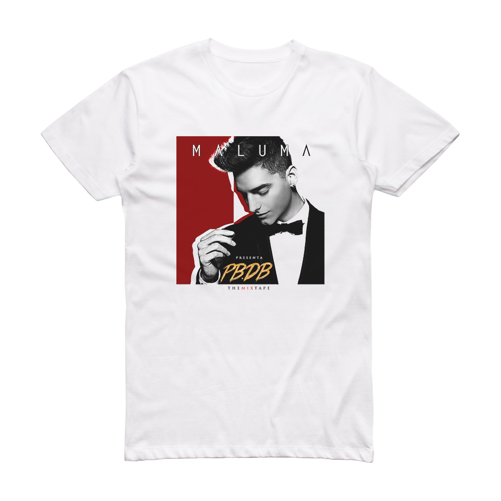 Maluma Pbdb The Mixtape Album Cover T-Shirt White – ALBUM COVER T-SHIRTS