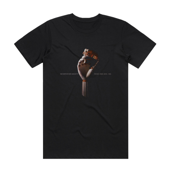 Information Society Peace And Love Inc Album Cover T-Shirt Black