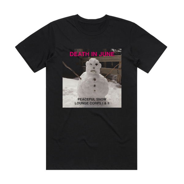 Death in June Peaceful Snowlounge Corps Album Cover T-Shirt Black