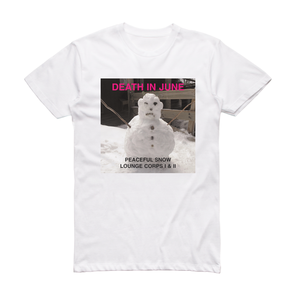 Death in June Peaceful Snowlounge Corps Album Cover T-Shirt White