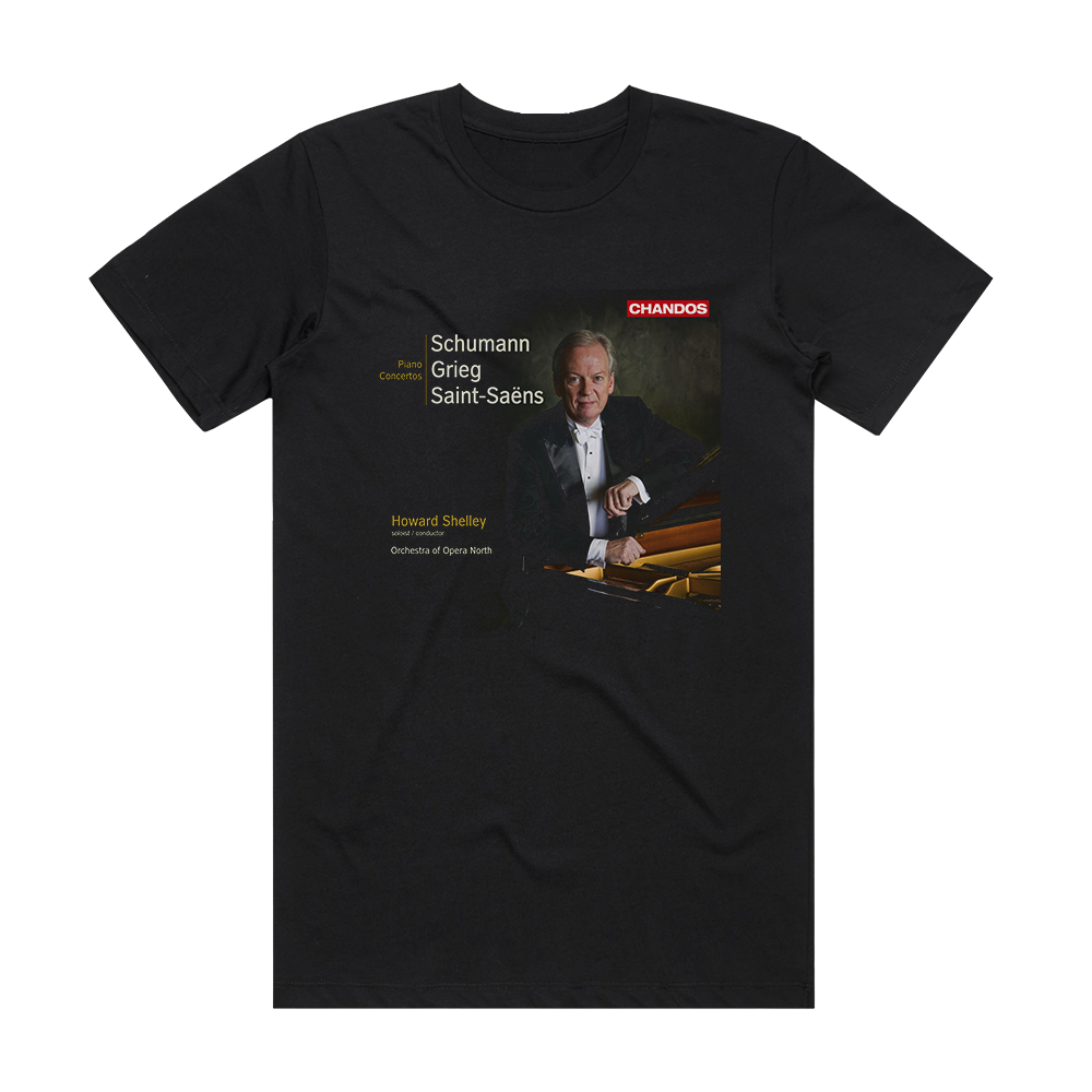 Howard Shelley Piano Concertos Album Cover T-Shirt Black