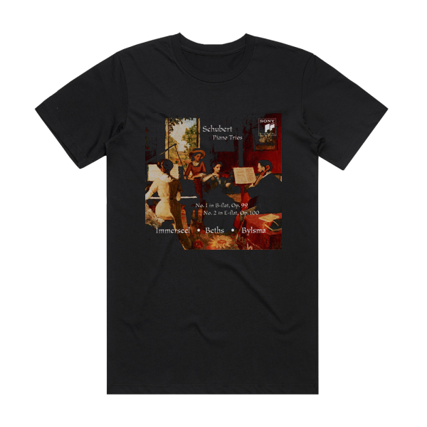 Franz Schubert Piano Trios No 1 In B Flat Major Op 99 No 2 In E Flat Major Album Cover T-Shirt Black