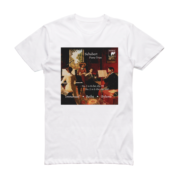 Franz Schubert Piano Trios No 1 In B Flat Major Op 99 No 2 In E Flat Major Album Cover T-Shirt White