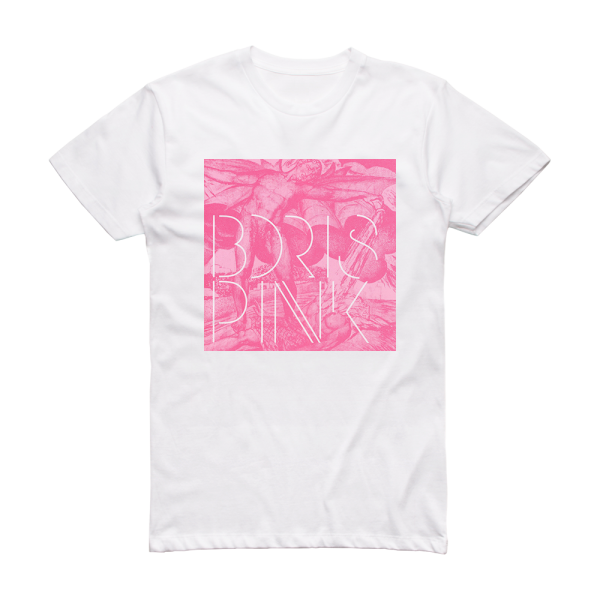 Boris Pink 1 Album Cover T-Shirt White