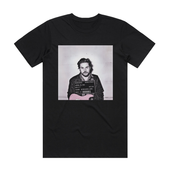 Bahamas Pink Strat Album Cover T-Shirt Black