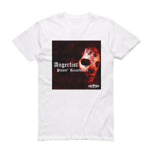 Angerfist Pissin Razorbladez Album Cover T-Shirt White
