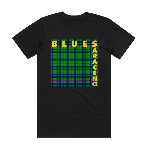 Blues Saraceno Plaid Album Cover T-Shirt Black
