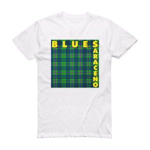 Blues Saraceno Plaid Album Cover T-Shirt White