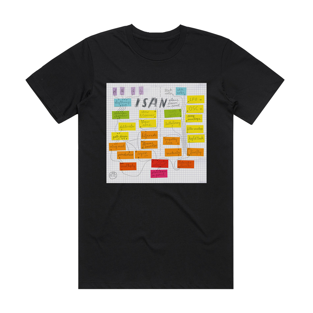ISAN Plans Drawn In Pencil Album Cover T-Shirt Black