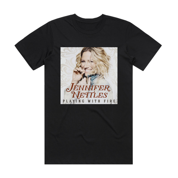 Jennifer Nettles Playing With Fire Album Cover T-Shirt Black