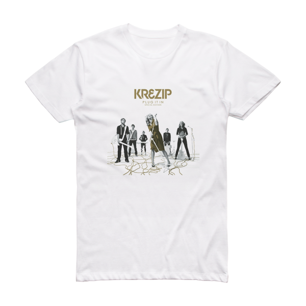 Krezip Plug It In Album Cover T-Shirt White