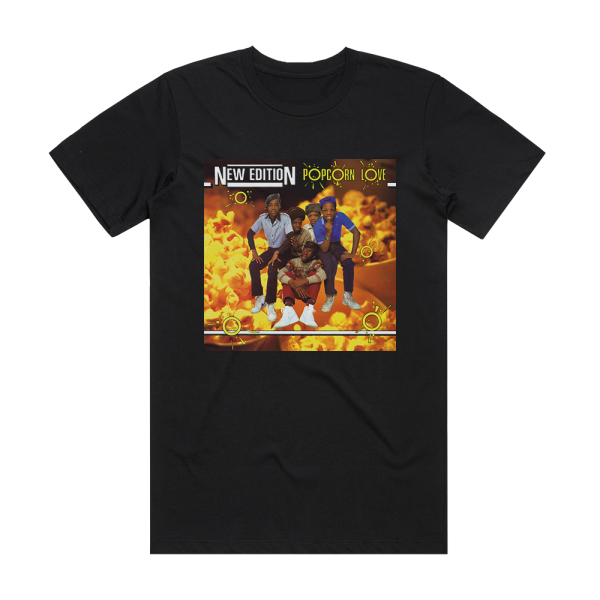 New Edition Popcorn Love Album Cover T-Shirt Black