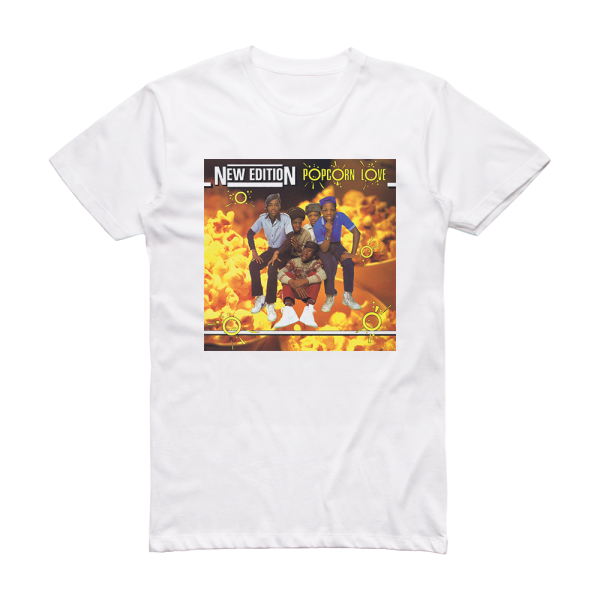 New Edition Popcorn Love Album Cover T-Shirt White