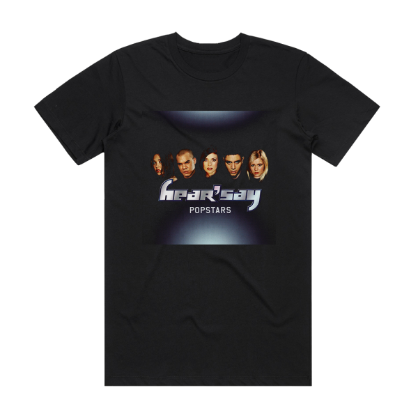 HearSay Popstars Album Cover T-Shirt Black