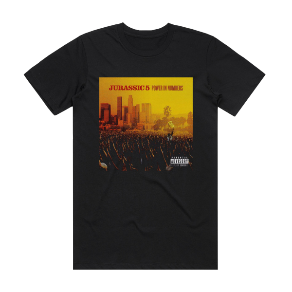 Jurassic 5 Power In Numbers Album Cover T-Shirt Black