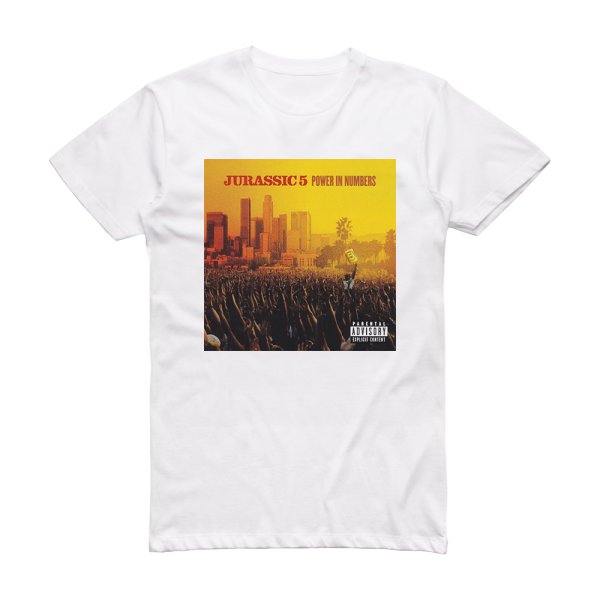 Jurassic 5 Power In Numbers Album Cover T-Shirt White