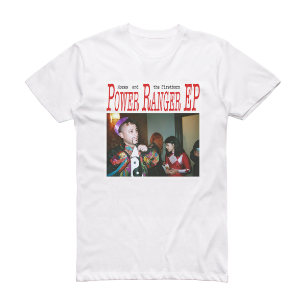 Mozes and the Firstborn Power Ranger Album Cover T-Shirt White