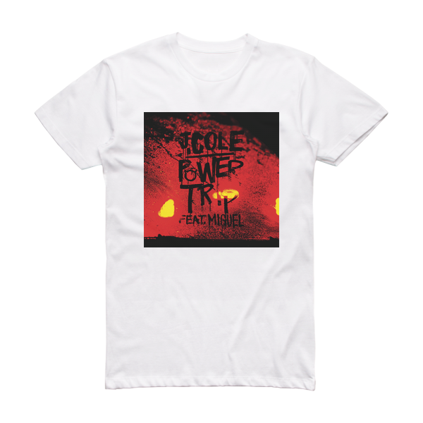 J Cole Power Trip Album Cover T-Shirt White