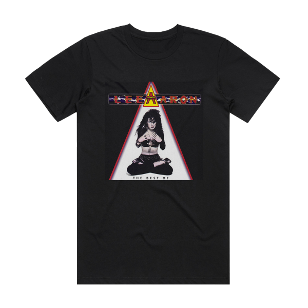 Lee Aaron Powerline The Best Of Lee Aaron Album Cover T-Shirt Black