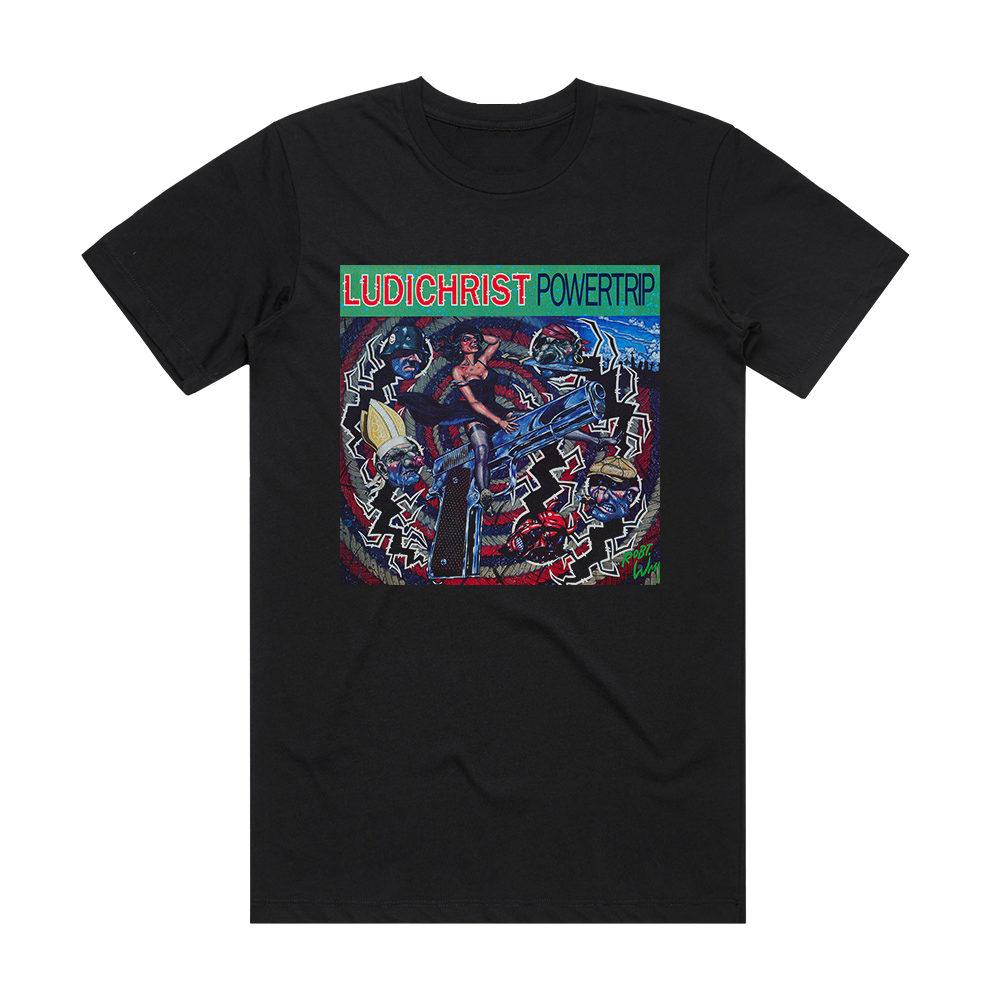 Ludichrist Powertrip Album Cover T-Shirt Black