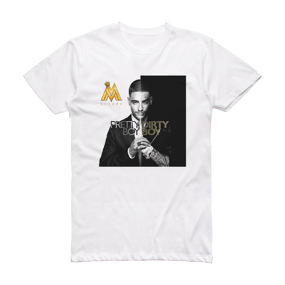 Maluma Pretty Boy Dirty Boy Album Cover T-Shirt White – ALBUM COVER T-SHIRTS