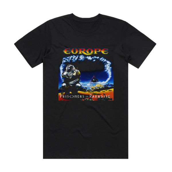 Europe Prisoners In Paradise Album Cover T-Shirt Black