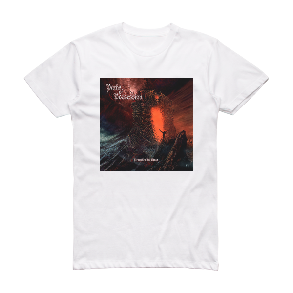 Paths of Possession Promises In Blood Album Cover T-Shirt White