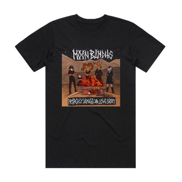 Moon Bandits Property Damage A Love Story Album Cover T-Shirt Black