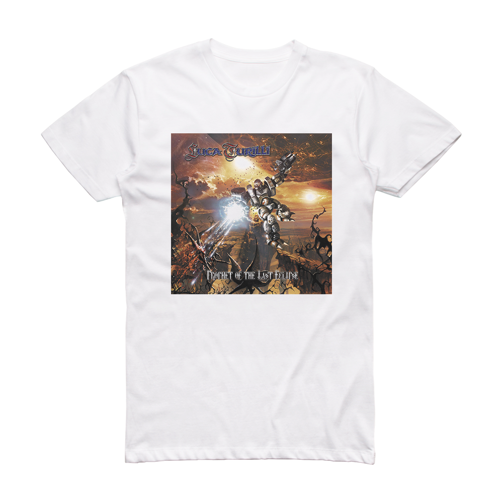 Luca Turilli Prophet Of The Last Eclipse Album Cover T-Shirt White ...