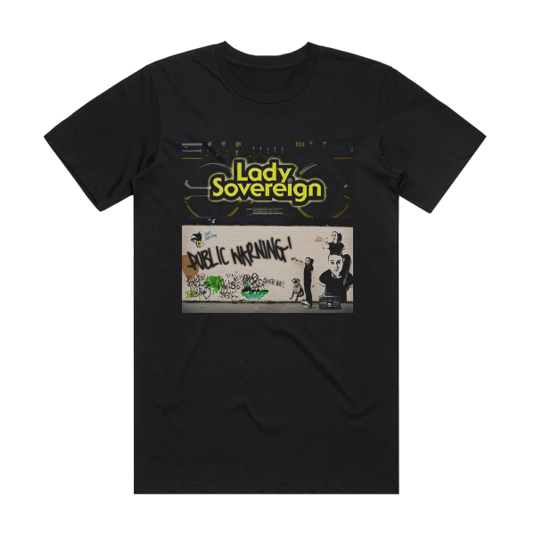 Lady Sovereign Public Warning Album Cover T-Shirt Black