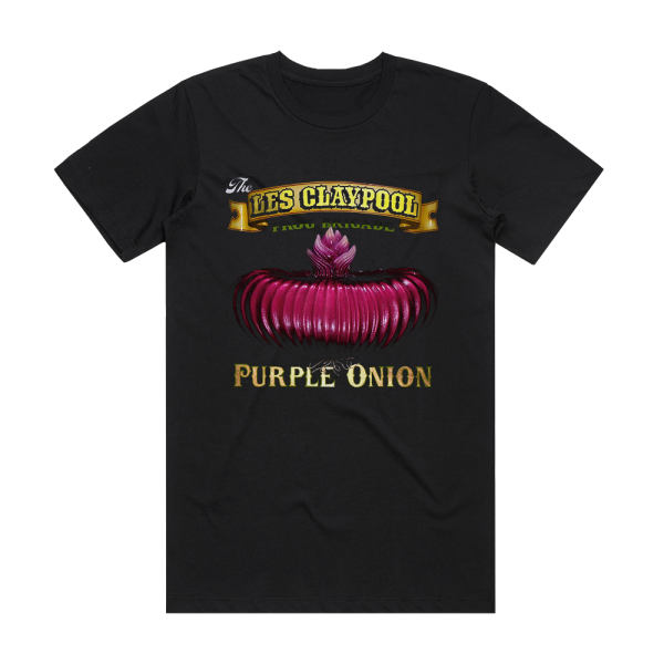 Les Claypool The Frog Brigade Purple Onion Album Cover T-Shirt Black