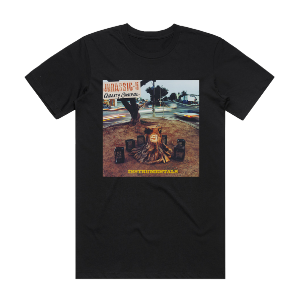 Jurassic 5 Quality Control 2 Album Cover T-Shirt Black