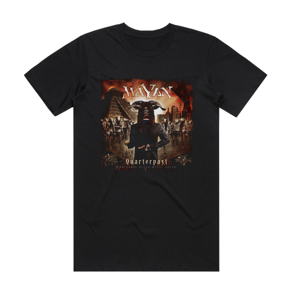 MaYaN Quarterpast Album Cover T-Shirt Black