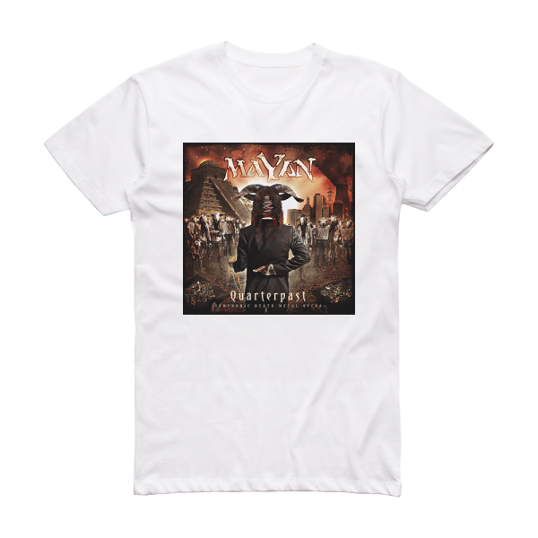 MaYaN Quarterpast Album Cover T-Shirt White
