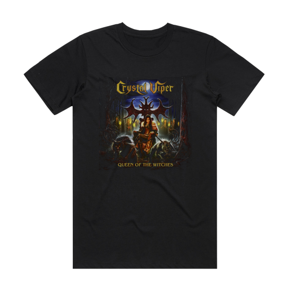 Crystal Viper Queen Of The Witches Album Cover T-Shirt Black