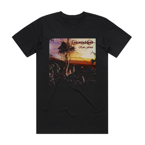 Concerto Moon Rain Forest Album Cover T-Shirt Black