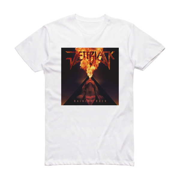 Jettblack Raining Rock Album Cover T-Shirt White