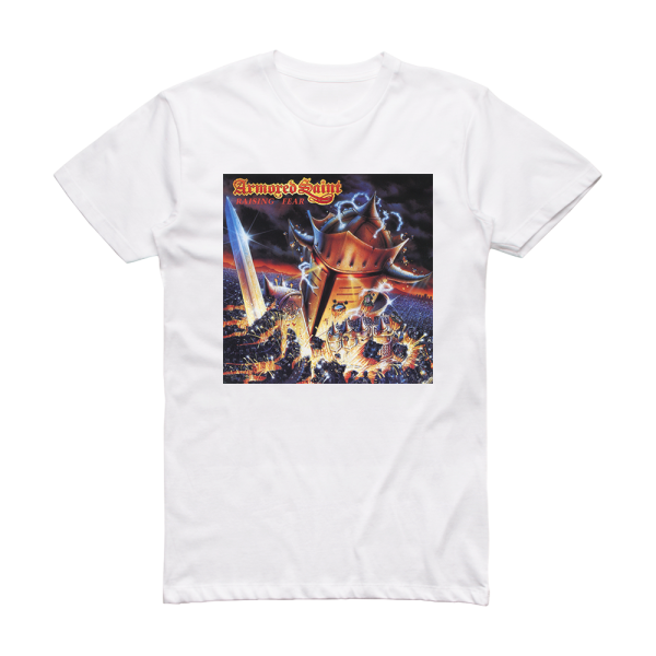 Armored Saint Raising Fear Album Cover T-Shirt White