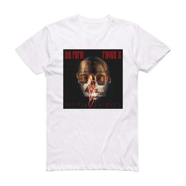 Die Form Rayon X Album Cover T-Shirt White