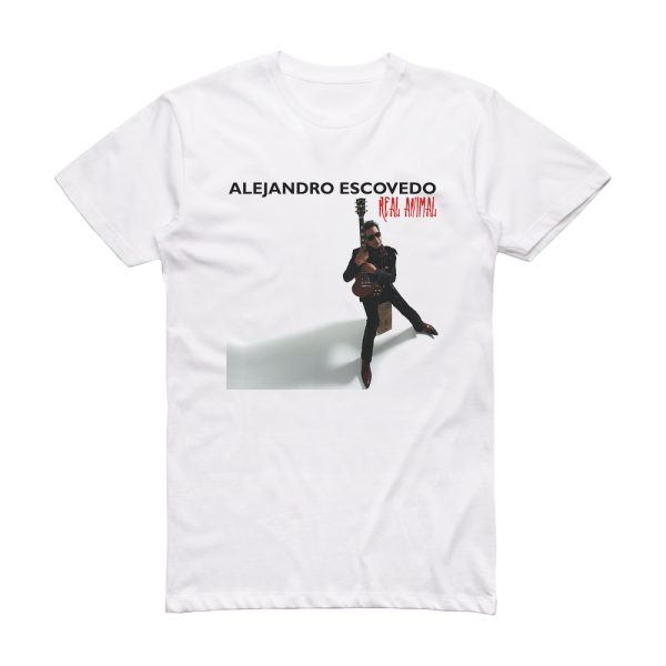 Alejandro Escovedo Real Animal Album Cover T-Shirt White