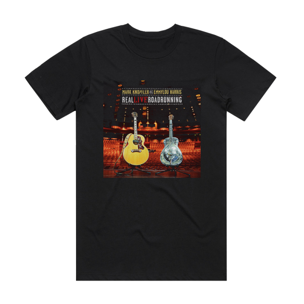 Mark Knopfler Real Live Roadrunning Album Cover T-Shirt Black