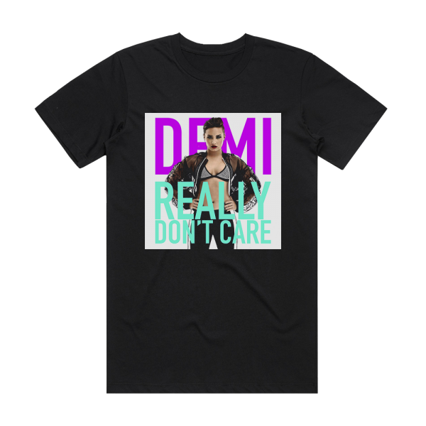 Demi Lovato Really Dont Care Album Cover T-Shirt Black