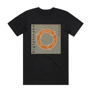 Big Fat Snake Recycled Album Cover T-Shirt Black
