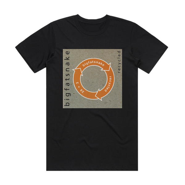Big Fat Snake Recycled Album Cover T-Shirt Black